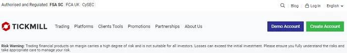 Website of Tickmill
