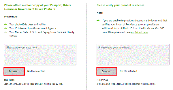 Account verification ICMarkets