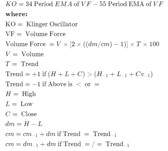 Klinger oscillator formula