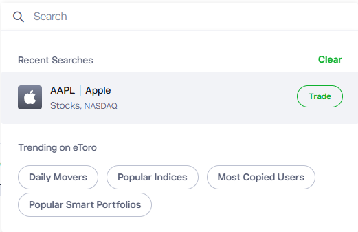 Apple stock search etoro
