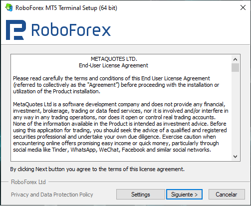 Metaquotes End User Agreement
